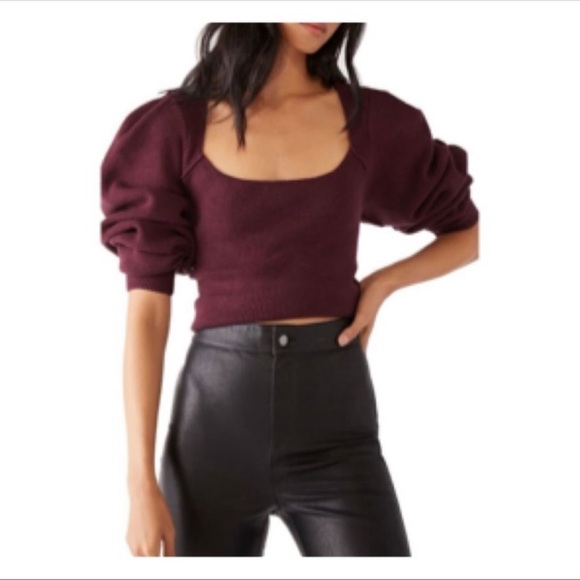 Free People SAFFRON OPEN BACK SWEATER SIZE X-LARGE NWT - Picture 2 of 14